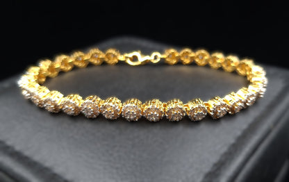 Cubic Zirconia Tennis bracelet in Gold-plated Silver