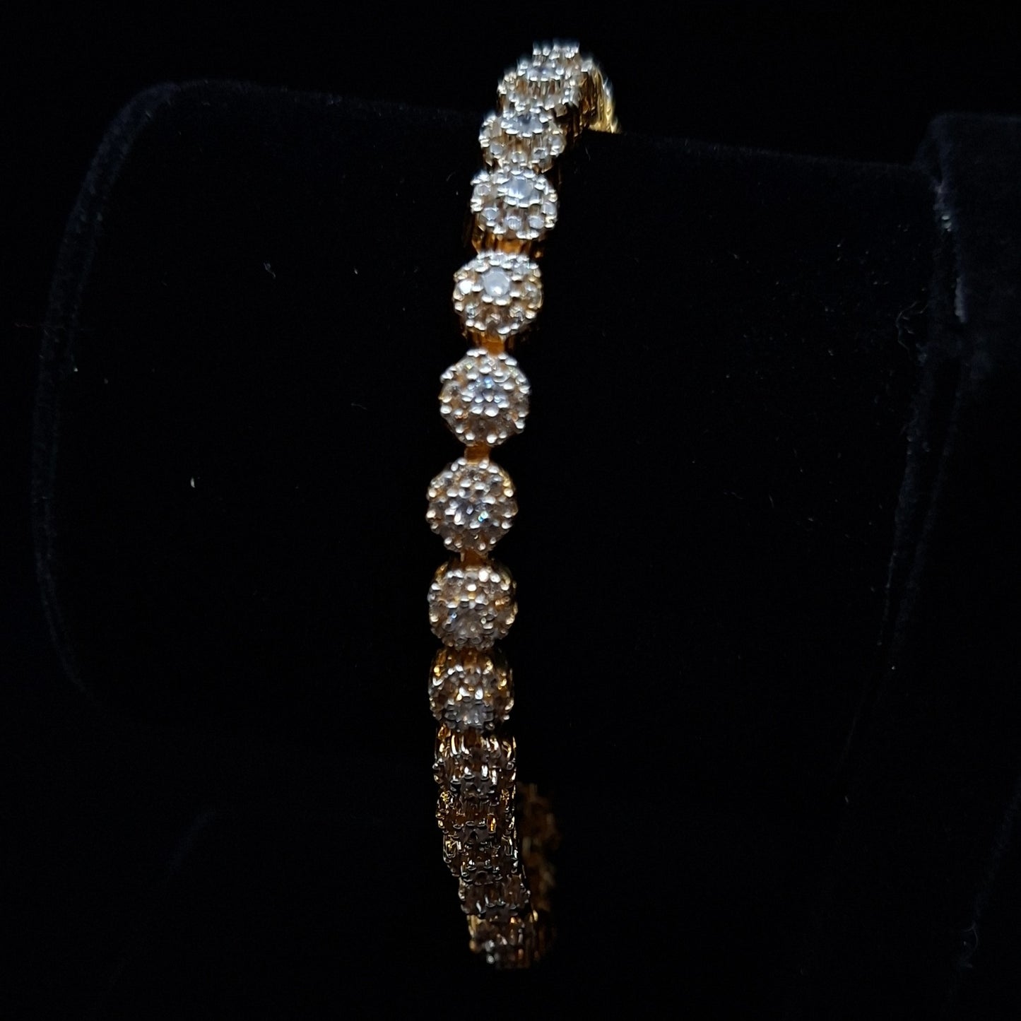Cubic Zirconia Tennis bracelet in Gold-plated Silver