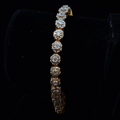 Cubic Zirconia Tennis bracelet in Gold-plated Silver