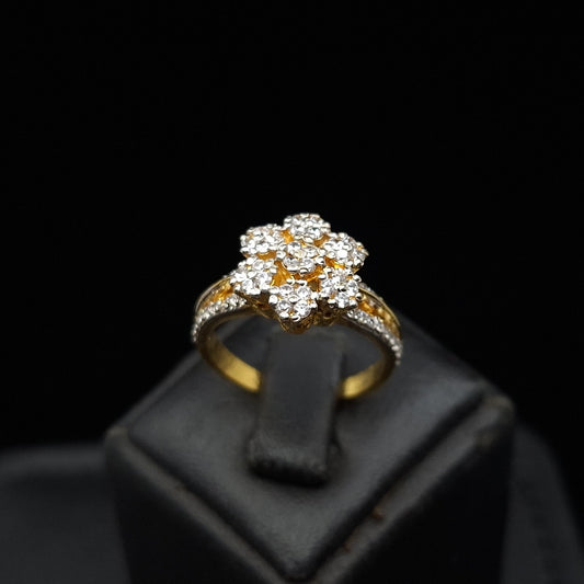 Zirconium Cluster on Gold-plated Silver Ring